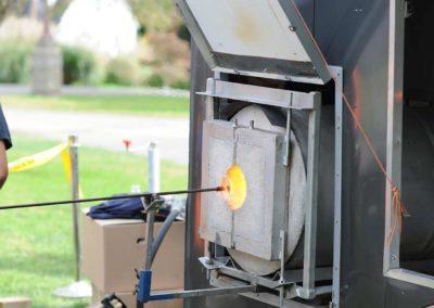 Kiln section of the mobile glass shop